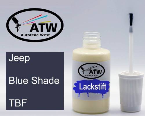 Jeep, Blue Shade, TBF: 20ml Lackstift, von ATW Autoteile West.